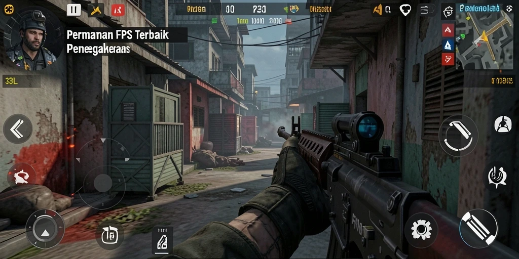 Tampilan gameplay 33L, menampilkan aksi menembak yang mendebarkan.