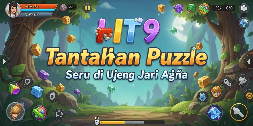 Tampilan gameplay HIT9 yang menantang dan penuh warna.