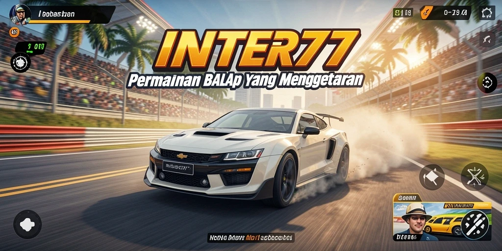 Screenshot gameplay INTER77 menunjukkan balapan seru dan grafis yang menakjubkan.