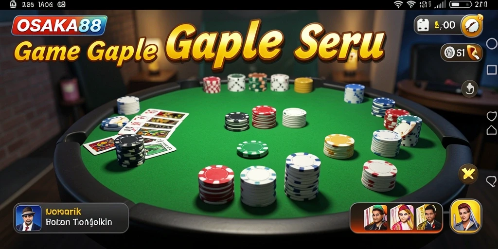 Gameplay seru OSAKA88 dalam permainan Gaple.