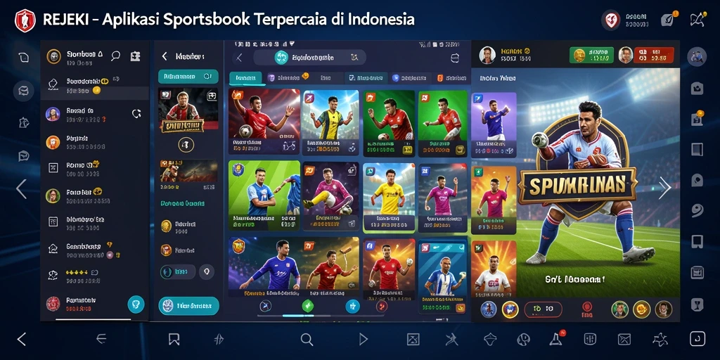 Tampilan gameplay aplikasi Sportsbook REJEKI yang menarik dan interaktif.