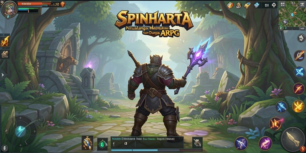 Tangkapan layar dari gameplay ARPG yang mendebarkan di SPINHARTA.
